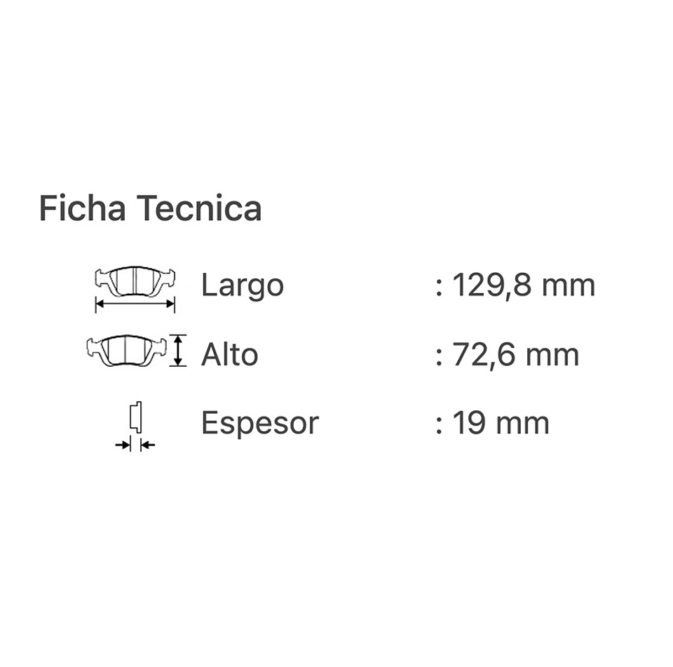 Pastillas de freno Hyundai H100 1994-2005 Delanteras 3