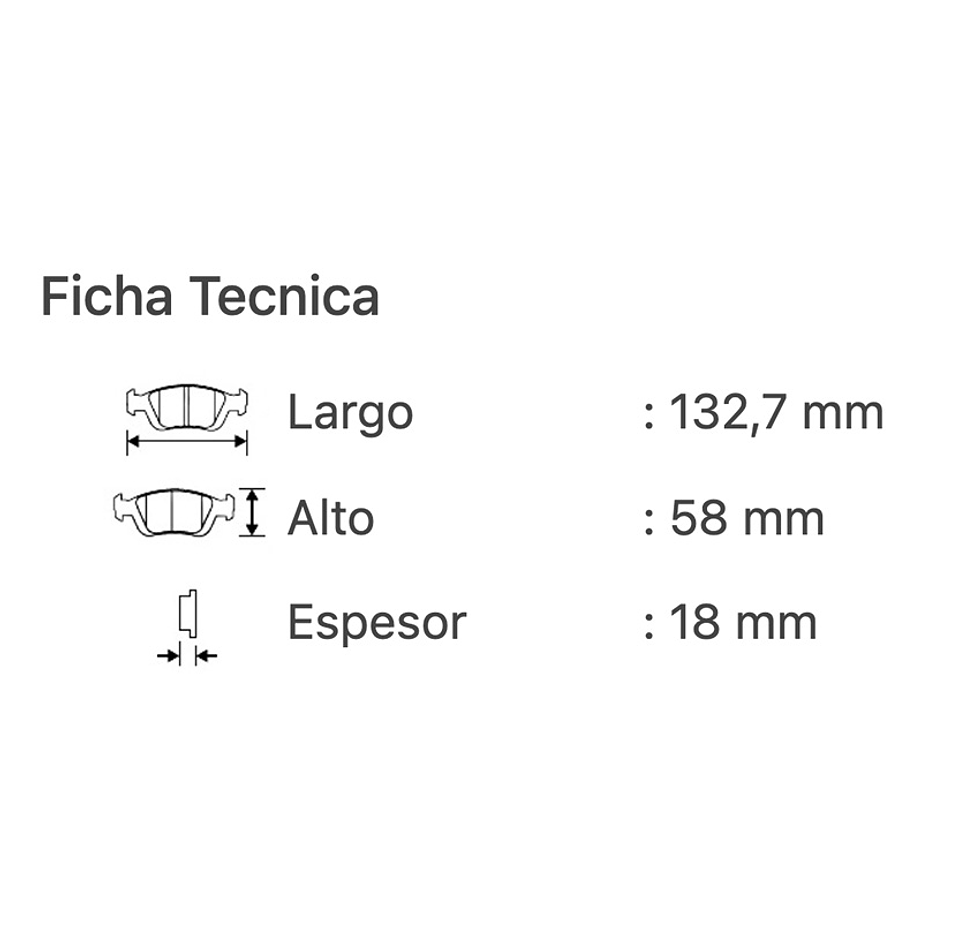 Pastillas de freno Kia RIO 2012-2019 Delanteras 3