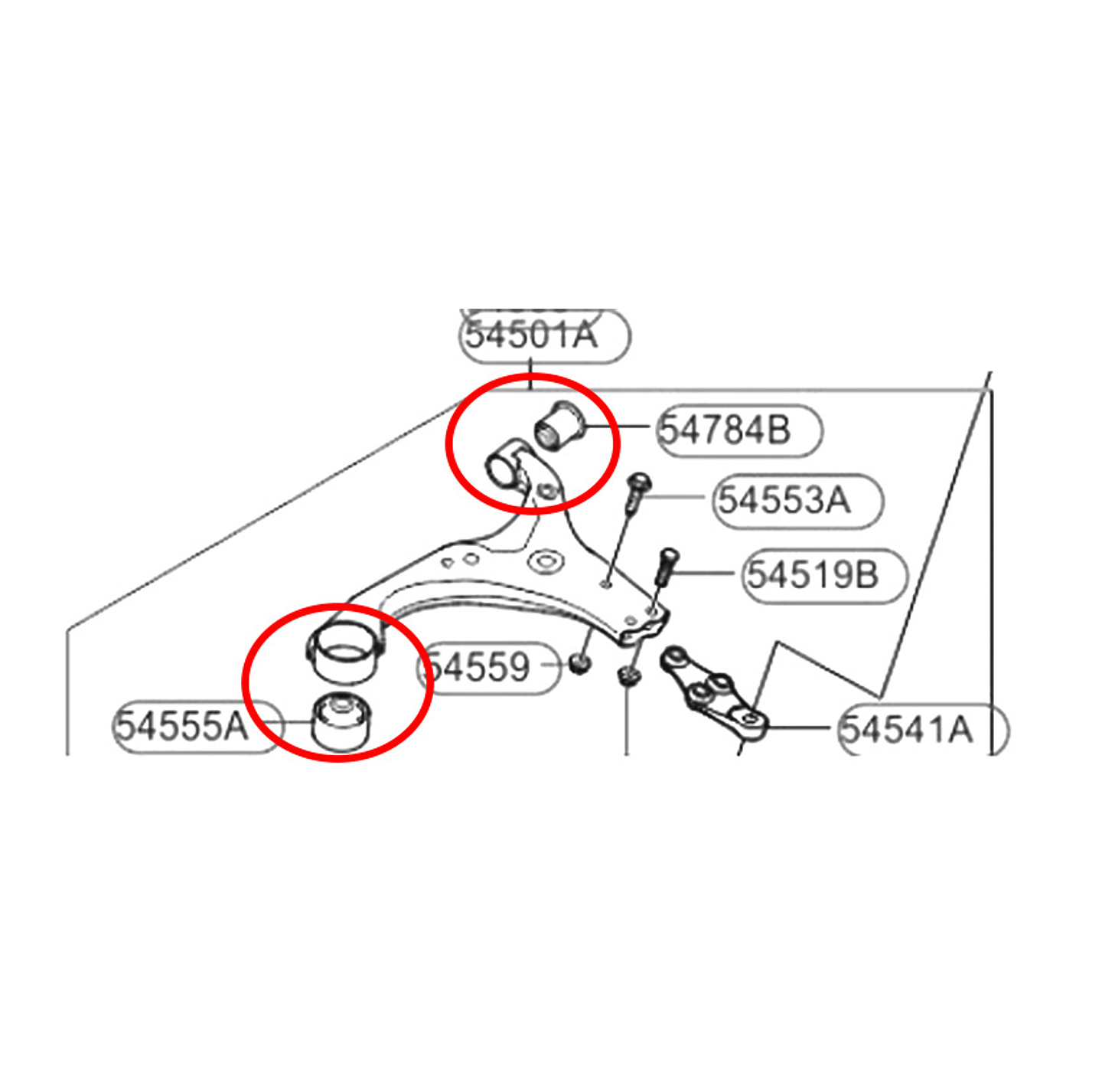 KIT Bujes Bandejas Delantera Kia Magentis 2006-2010 2