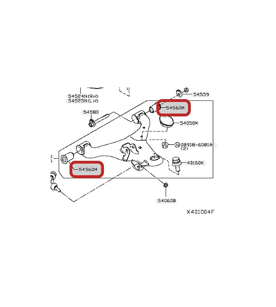 Bujes de bandeja Inferior Nissan NP300 2017-2018 - 