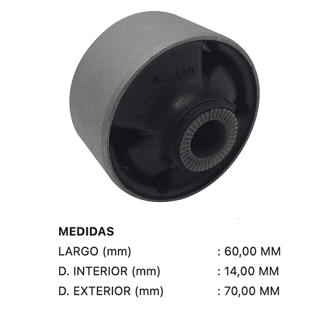 Bujes de bandeja Kia Cerato 2015-2018 Calidad Original