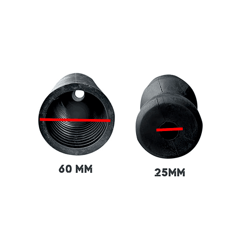 Fuelle de amortiguador con tope de goma 60mmx 25mm 