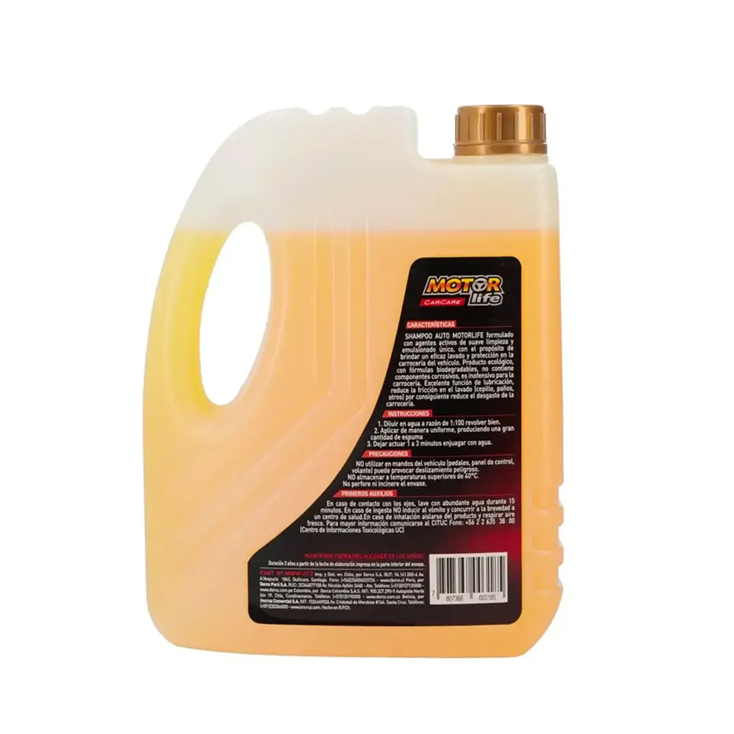 Shampoo Para Autos Motorlife 2 Litros | Limpieza y Protección UV Biodegradable 3