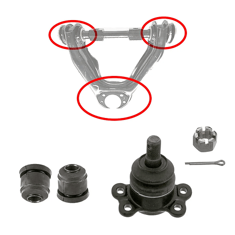 Kit Bandeja Superior SsangYong Musso 1993-2007 | Bujes Terada + Rótula Mitsumaru | Calidad Original