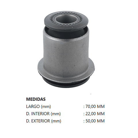 Bujes de Bandeja Inferior Terada Toyota Prado 2011-2014 | OEM 48654-60050 y 48655-60050