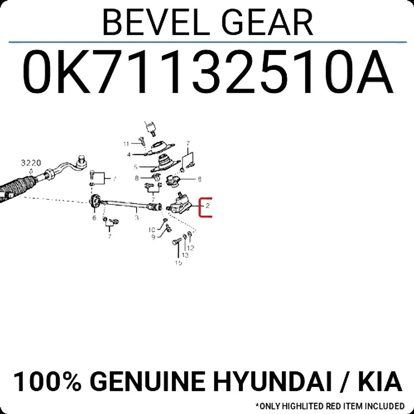 Caja Auxiliar de Dirección Mecánica Coreana para Kia Besta 1986  1998 3