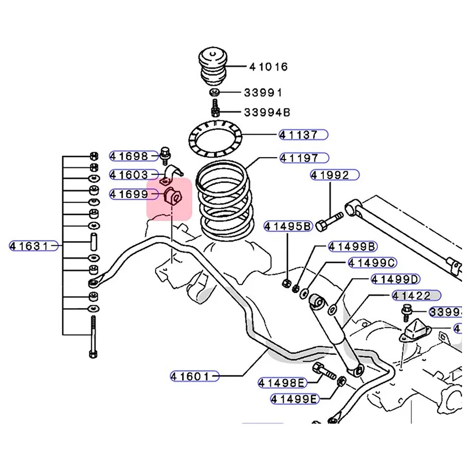Gomas Barra Estabilizadora Trasera Mitsubishi Montero | 1997-2021 3