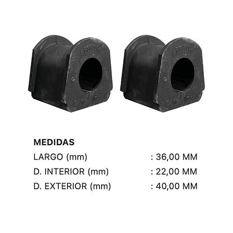 Gomas Barra Estabilizadora trasera  Mitsubishi Montero/Sport | 1997-2017