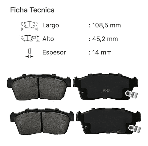 Pastillas de Freno Delanteras Suzuki Celerio Alto Ignis | 2000-2019