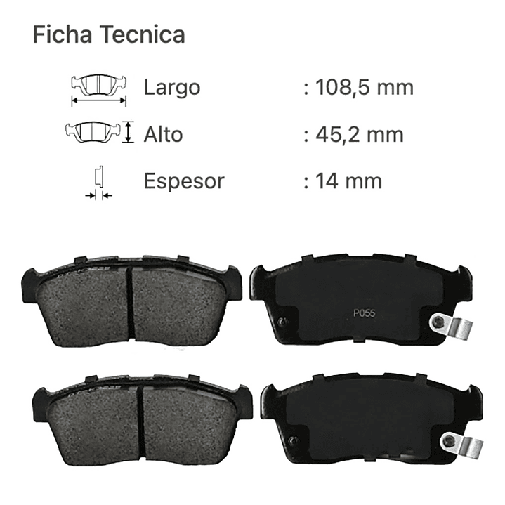 Pastillas de Freno Delanteras Suzuki Celerio Alto Ignis | 2000-2019 2