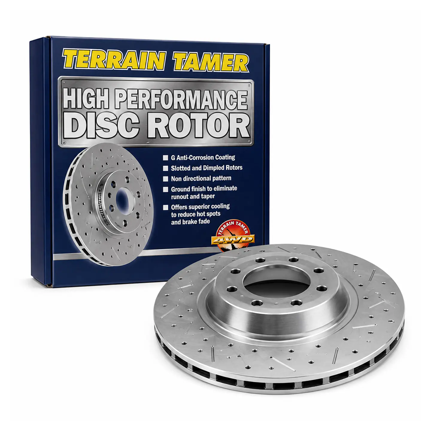 Disco de Freno Terran Tamer | Land Cruiser Prado | 2002-2015 | Perforado y Ranurado 1
