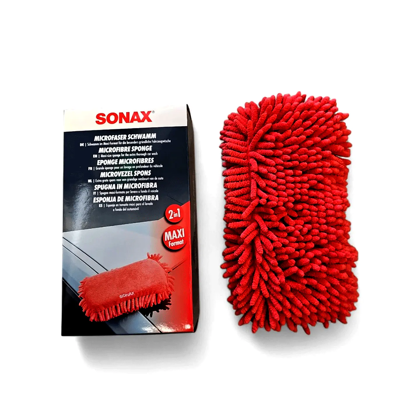 Esponja Microfibra SONAX Para Lavado dos en uno 1
