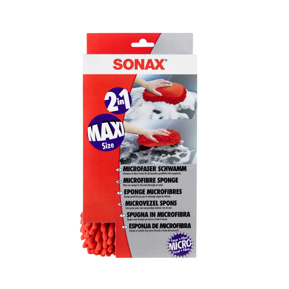 Esponja Microfibra SONAX Para Lavado dos en uno 2