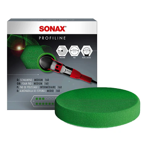 Esponja de Pulido Intermedio SONAX 160 mm | Para Máquina Rotativa