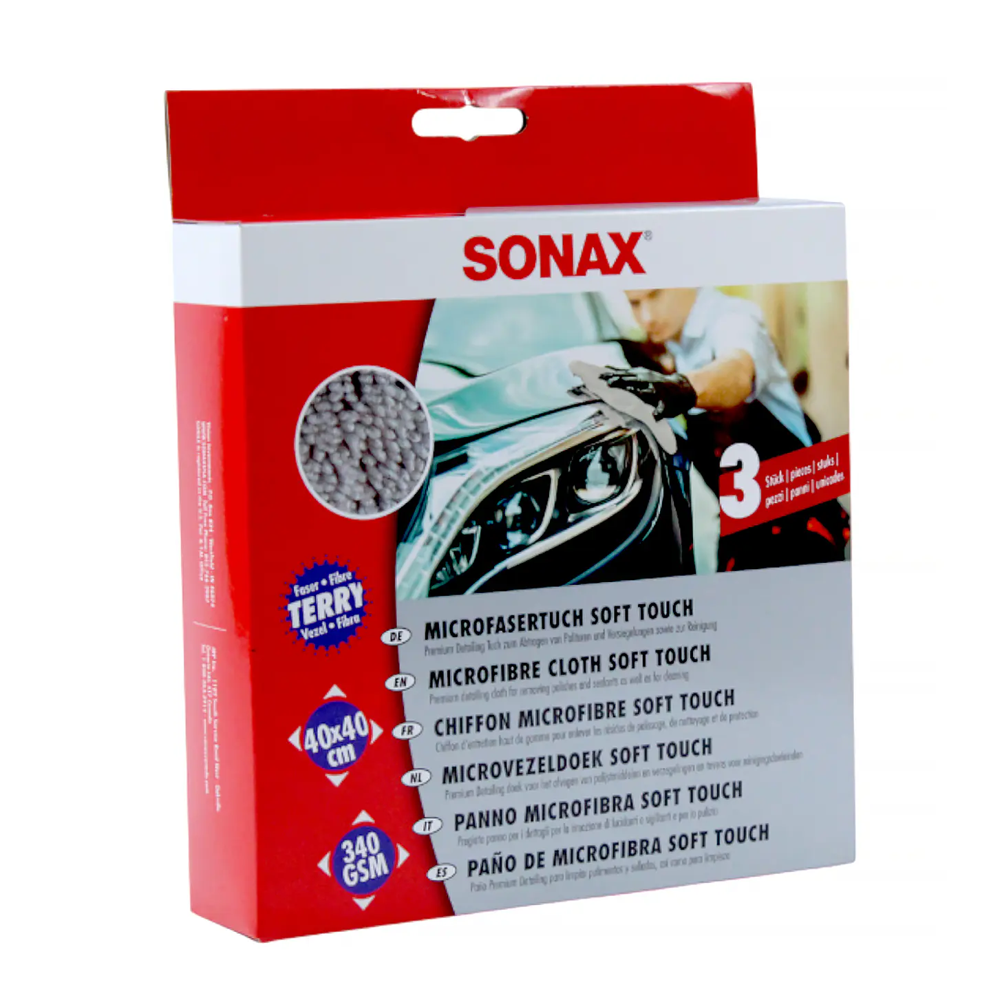 Pack de 3 Paños de Microfibra Ultra Suaves SONAX PROFILINE  1