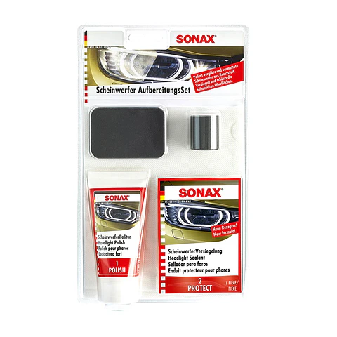 Restaurador de Faros SONAX 75ml | Kit Renovador de Focos