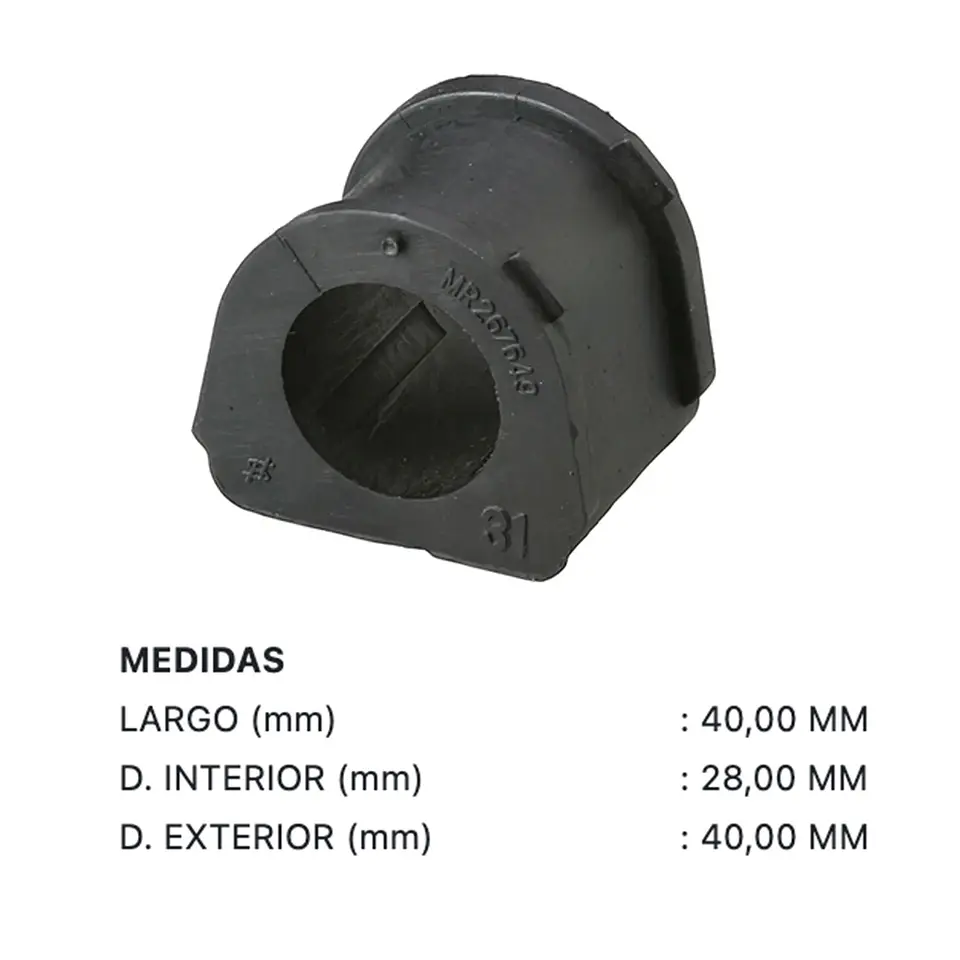 Gomas de barra estabilizadora Delantera CTR | Mitsubishi Montero Sport | 1997-2007  2