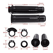 Puños Barracuda Color Negro 22mm 7/8 Para Motocicleta