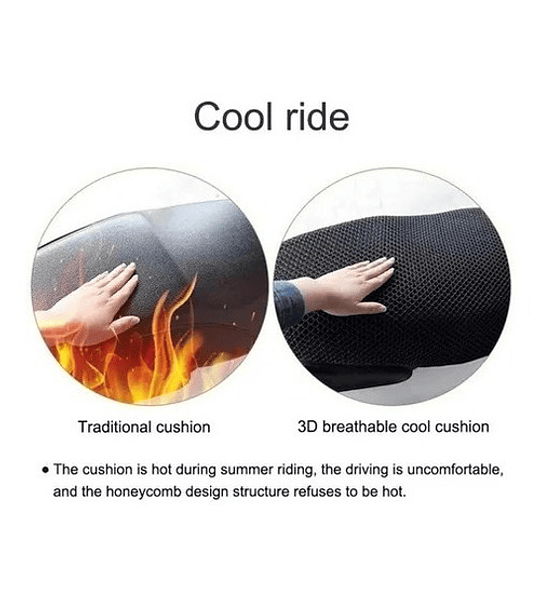 Funda Cubre Asiento Moto Bicimoto Malla Protector Solar