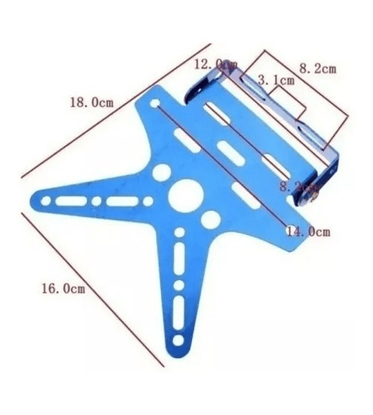 Porta Patente Ajustable Moto Universal Patente Color Plomo