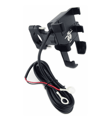 Portacelular Metálico Para Moto Con Cargador Usb