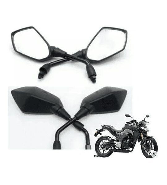 Espejos Retrovisores Moto Cb Tipo Naked Hilo 10mm + Envio