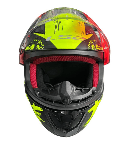 Casco Ls2 Ff 353 Rapid Naughty Negro Verde Matte