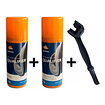 Limpiador + Lubricante Cadena Moto + Cepillo Pack Repsol