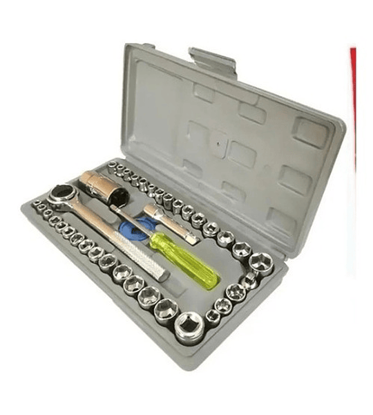 Juego Caja Set Dados Chicharra Herramientas 40 Piezas