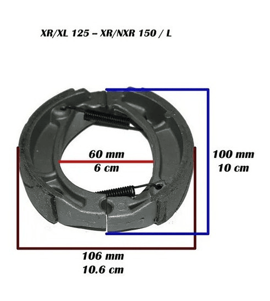 Kit Frenos (pastillas + Balatas) Moto Honda Xr 125 / 150 Env