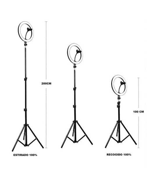 Aro De Luz Led 20cm + Trípode 1.80 Metes Tiktok Youtube 