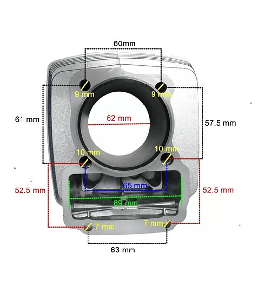 Kit De Cilindro Motocicleta Cg 150 Honda + Kinlon + Motorrad