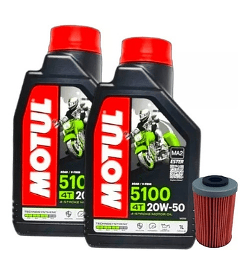 Aceite Motul 20w50 Semi- Sintético 2l + Filtro Pulsar Ns 200