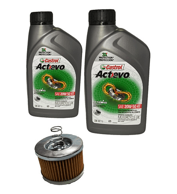 Kit 2 Castrol Semi (20w50) + Filtro Yamaha Fz 16 - 2.0- Fzn