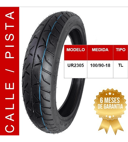 100/90-18 Tl 8pr Neumático Moto Mozuki