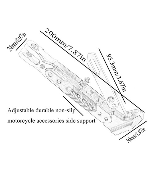 Pata De Apoyo Ajustable Universal Soporte Pata Para Moto