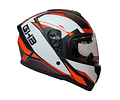 Casco Integral GHB M-71 Sour Blanco Rojo Matte Talla M