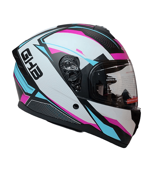 Casco Integral GHB M-71 Sour Blanco Rosa Matte Talla S