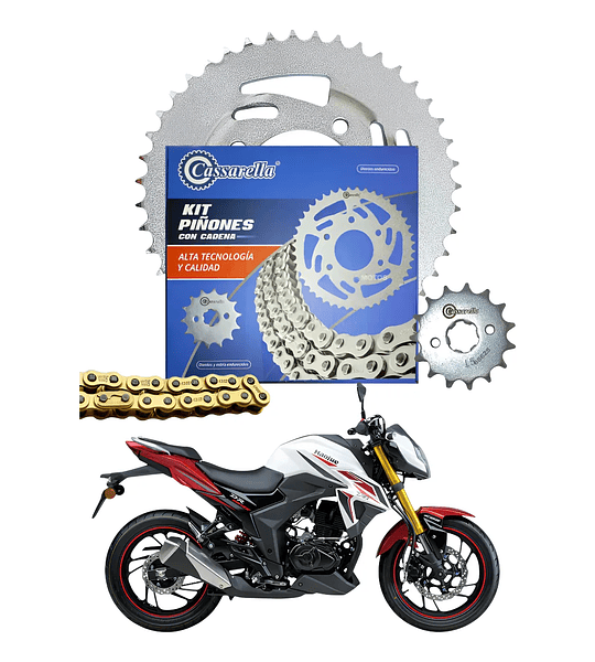 Kit Transmisión Arrastre Hj Dr 160 Alta Resistencia Dorado