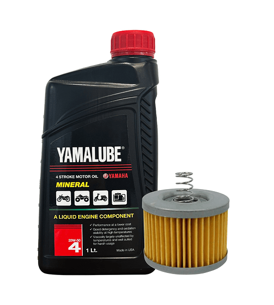 Kit De Mantención Yamalube 20w50 Mineral Fz 16 + Filtro