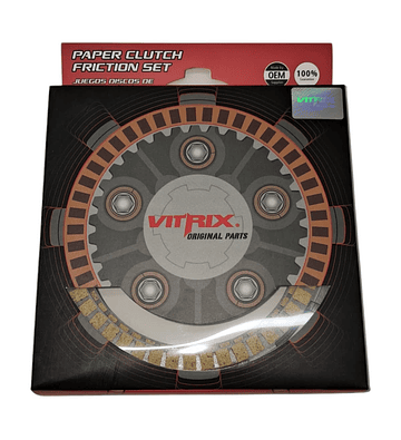 DISCOS EMBRAGUE, JGO. TNT-25 (VITRIX)