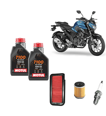 Kit De Mantencion 10w50 Sintetico Yamaha Fz25 + Filtro + bujia