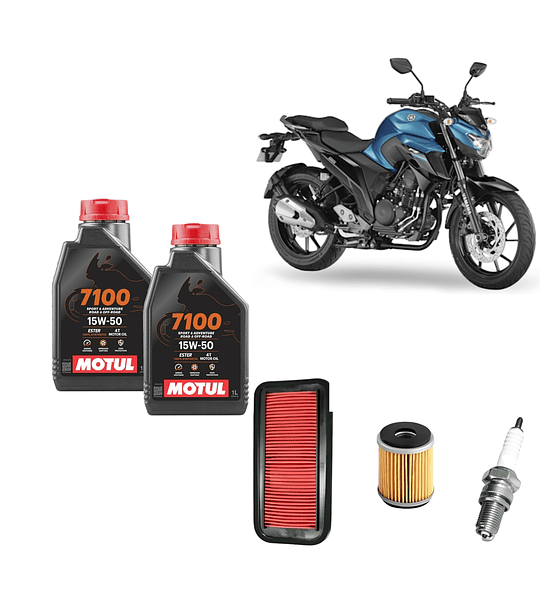 Kit De Mantencion 10w50 Sintetico Yamaha Fz25 + Filtro + bujia