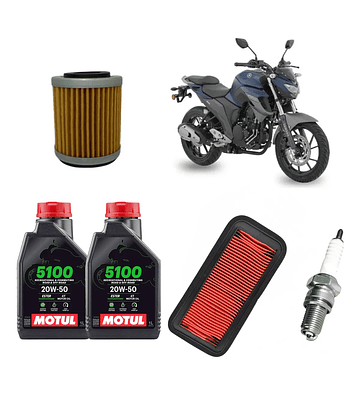 Kit Mantencion Motul5100 20w50 Yamaha Fz250 + Filtros + bujia