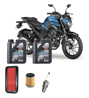 Kit Mantención Liqui Moly Sintetico Fz25 + Filtros + Bujia
