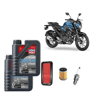 Kit Mantención Sintético 20w50 Fz25 + Filtros + Bujia