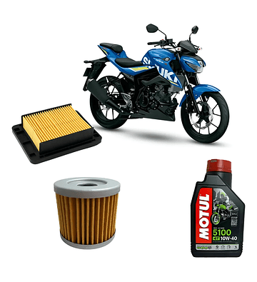 Kit Mantencion Gsx S 150 Suzuki + Filtro De Aire Y Aceite
