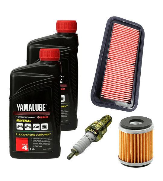 KIT MANTENCIÓN YAMAHA FZ25 2L YAMALUBE + FILTROS + BUJÍA