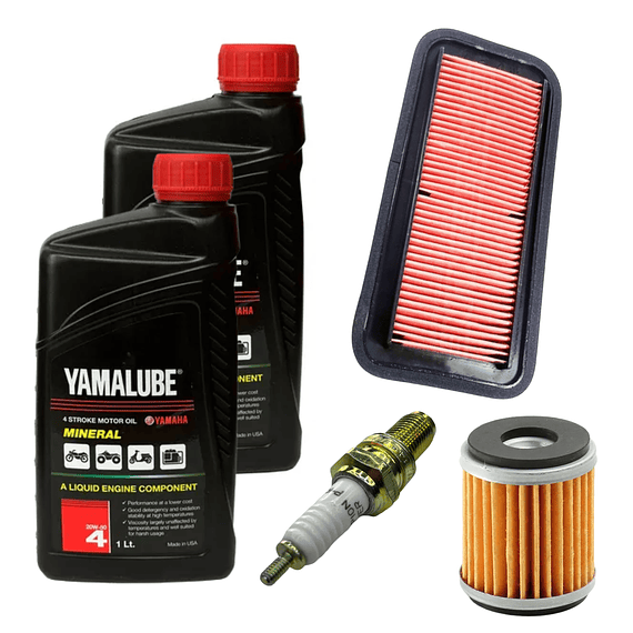KIT MANTENCIÓN YAMAHA FZ25 2L YAMALUBE + FILTROS + BUJÍA