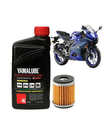 Kit Mantencion R15 V2 Yamalube Mineral 1L Aceite + filtro 